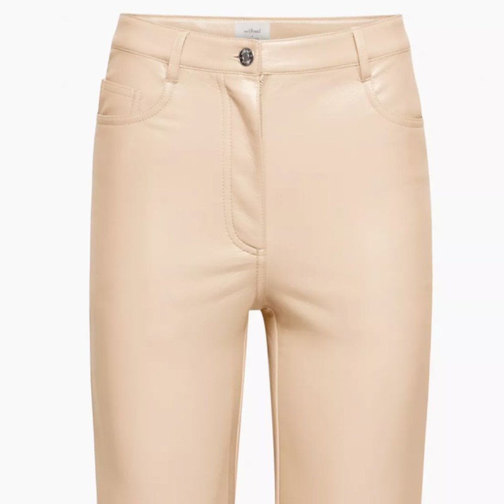 Aritzia Cropped Melina Pants - Flax Beige,  New with tags